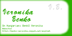 veronika benko business card