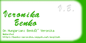 veronika benko business card